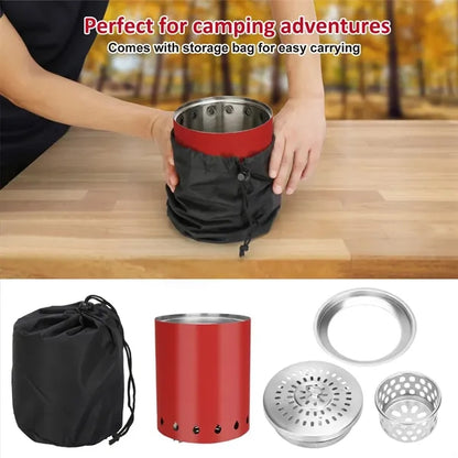 Tabletop Smokeless Fire Pit with Foldable Legs