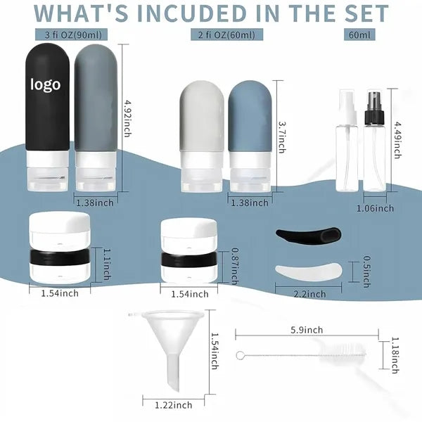 Travel Size Leak Proof Silicone Shampoo Bottles