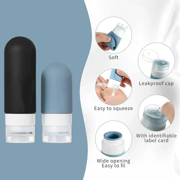 Travel Size Leak Proof Silicone Shampoo Bottles