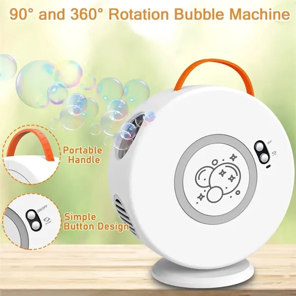 Electric Rotatable Portable Bubble Maker Toy