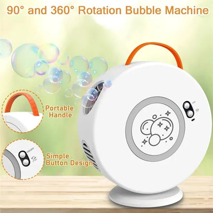 Electric Rotatable Portable Bubble Maker Toy