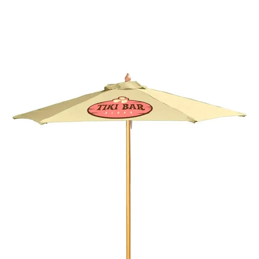 7' Wood Market Umbrella Kit (1 Imprints)