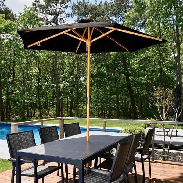 7' Wood Market Umbrella Kit (1 Imprints)