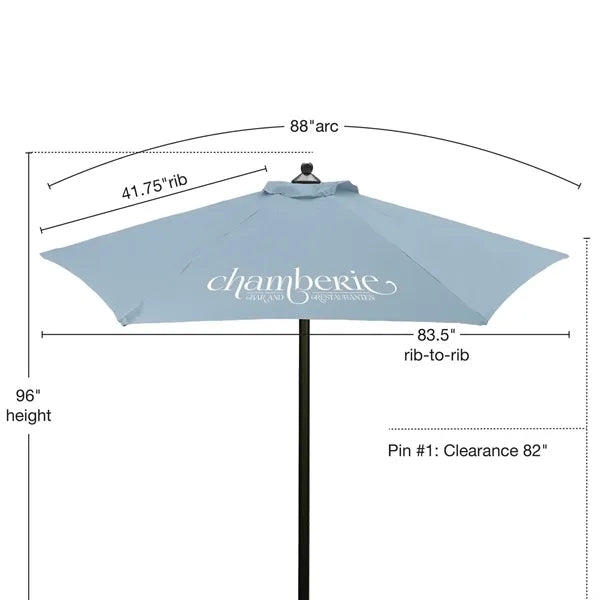 7' Steel Market Umbrella Kit (6 Imprints)