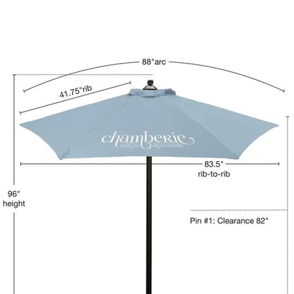 7' Steel Market Umbrella Kit (3 Imprints)