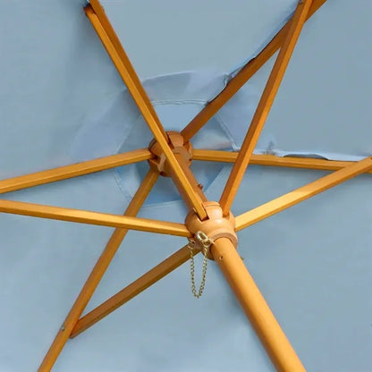 7' Wood Market Umbrella Kit (6 Imprints)