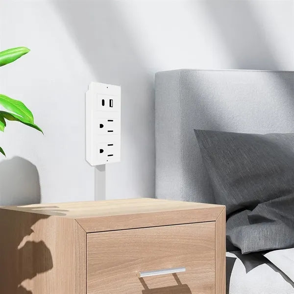 Rotating Power Outlet Extender with Extension Arm