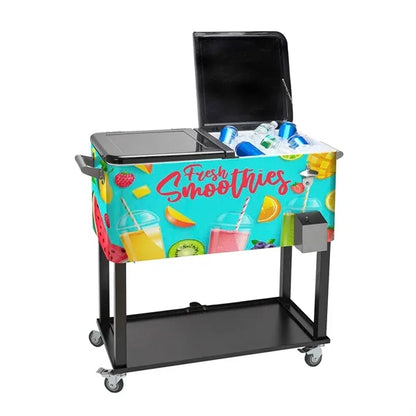 Rolling Cooler Vending Cart, Wrap Graphic
