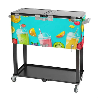 Rolling Cooler Vending Cart, Wrap Graphic
