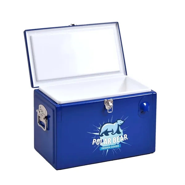 Metal Tool Box Cooler, Front & Top Imprint