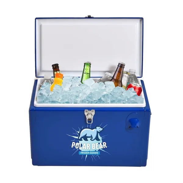 Metal Tool Box Cooler, Front & Top Imprint