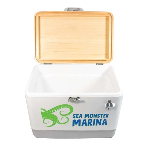 Sasquatch 54QT Wood Top Cooler, Front Decal