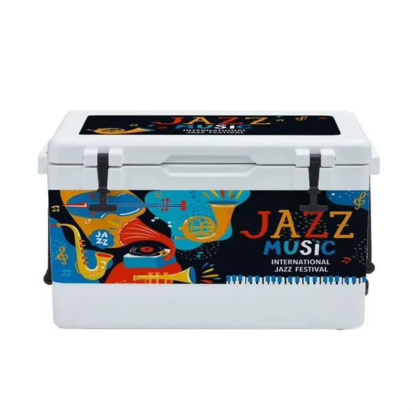 54QT Rotomolded Cooler, Wrap with 2 Lid Decals