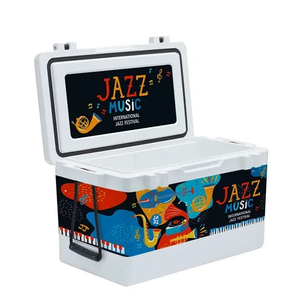 54QT Rotomolded Cooler, Wrap with 2 Lid Decals