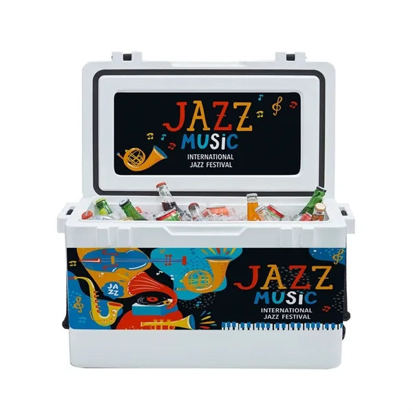 54QT Rotomolded Cooler, Wrap with 2 Lid Decals