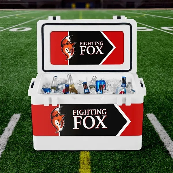54QT Rotomolded Cooler, Wrap with 2 Lid Decals