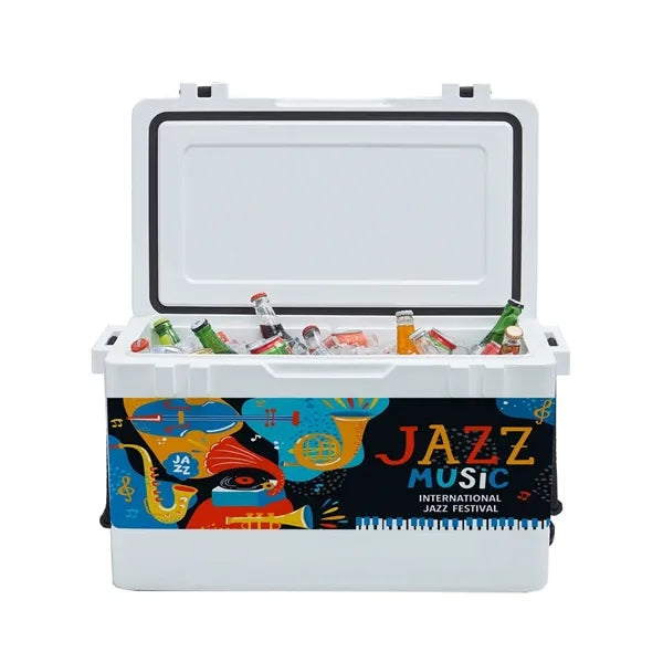54QT Rotomolded Cooler, Wrap with 1  Lid Decal