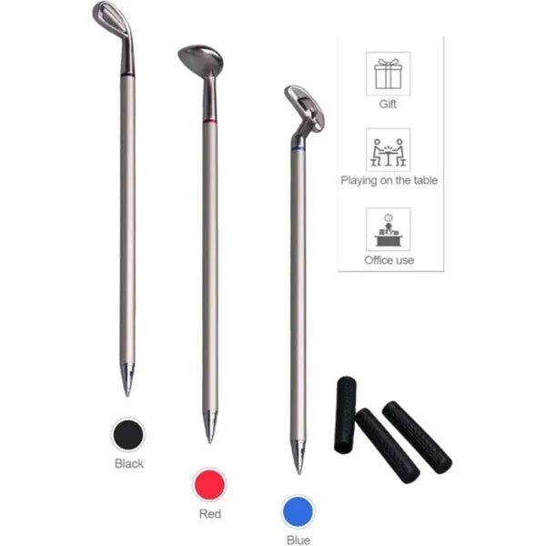 3 Piece Golf Pen Set Gift Fun Office Toys