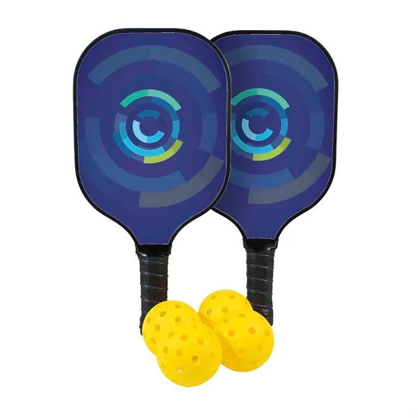 Deluxe Pickleball Plus Set Double-Sided Paddles