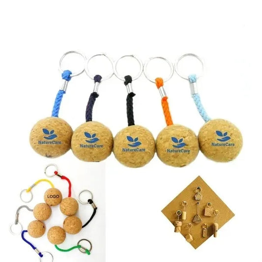 Boat Sailing Floating Cork Ball Keychain