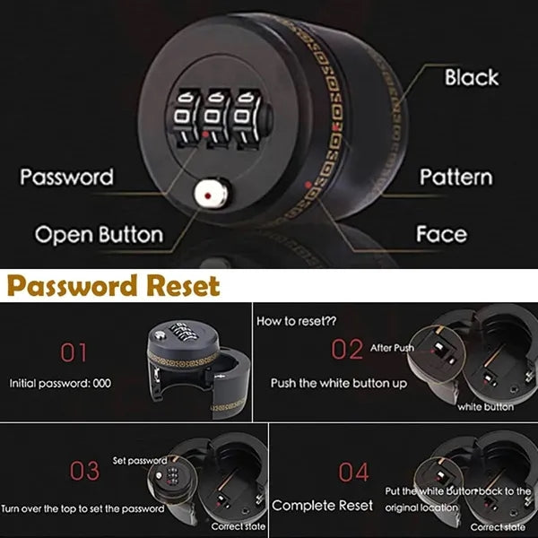 Combination Lock Wine Bottle Stopper