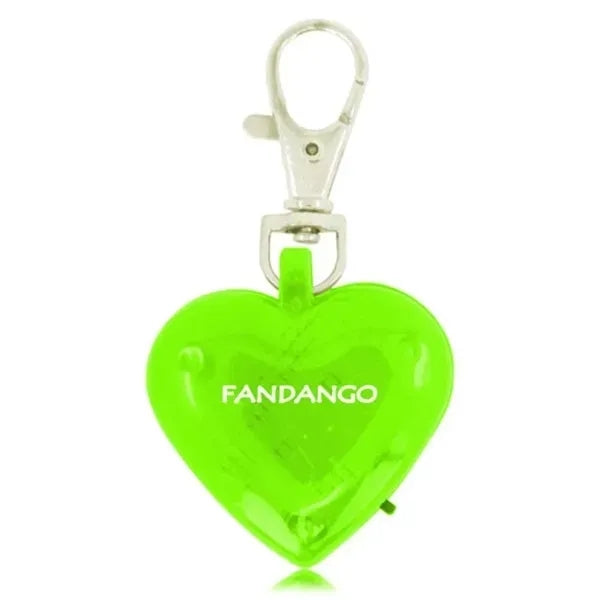 Flashing LED Heart Pet Pendant Keychain