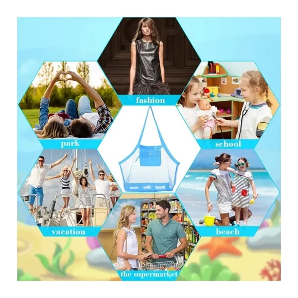 Summer Extra Large Toy Mesh Beach Bag