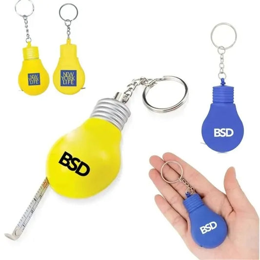 Bulb Shaped Measuring Tape Keychain