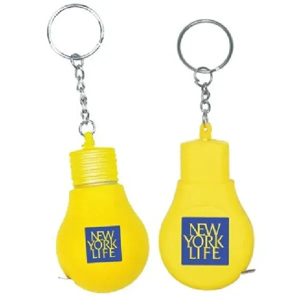 Bulb Shaped Measuring Tape Keychain
