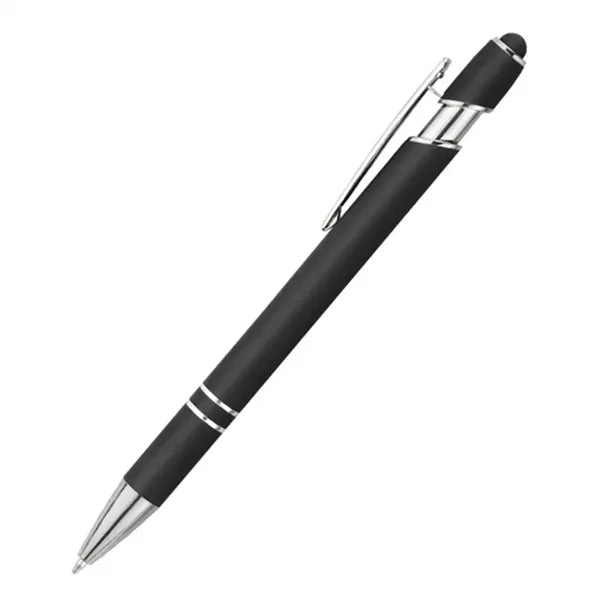 Rubber coated Stylus Metal Ballpoint Pen