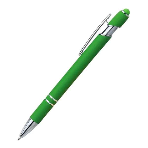 Rubber coated Stylus Metal Ballpoint Pen