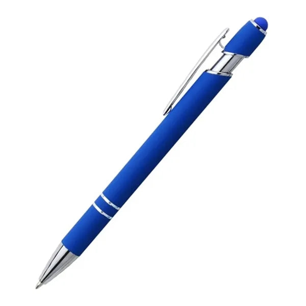 Rubber coated Stylus Metal Ballpoint Pen