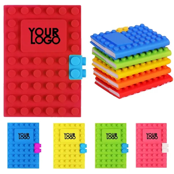 Print Logo Silicone Cover Diary Writing Colorful A6 Notebook