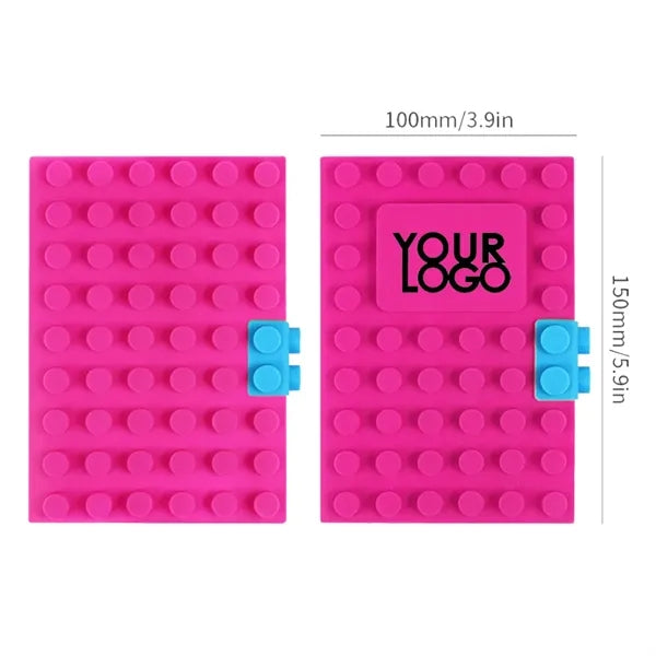 Print Logo Silicone Cover Diary Writing Colorful A6 Notebook