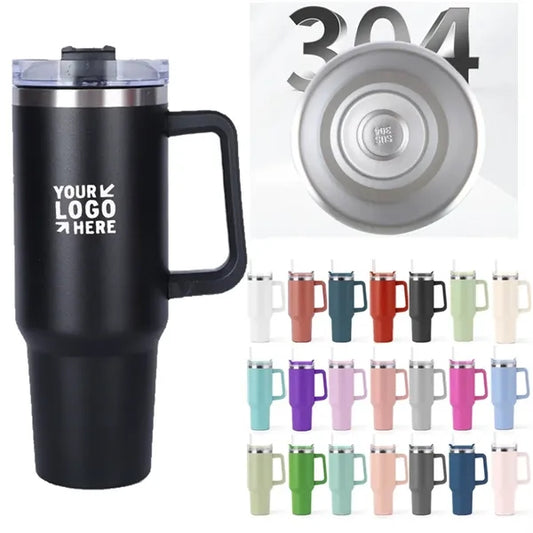 Stainless Steel Travel 40 oz Tumbler with Handle