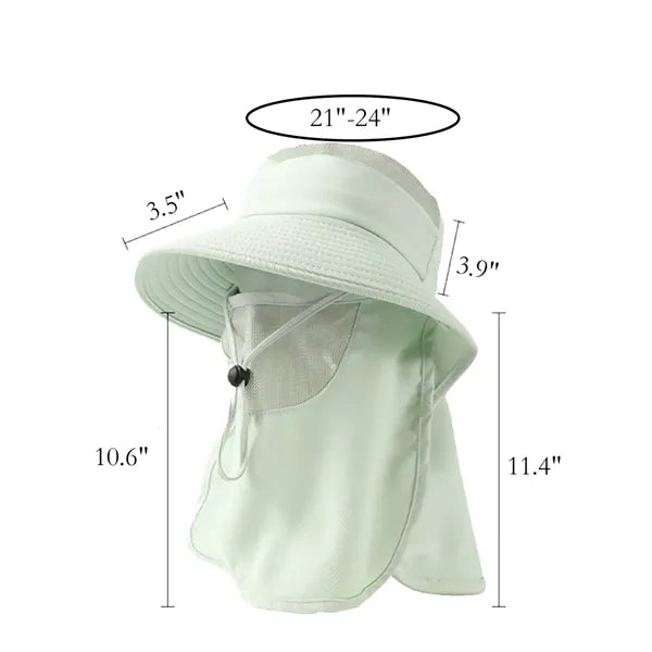 Women's Outdoor Full Coverage Sun Protection Bucket Hat