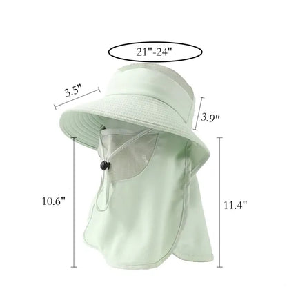 Women's Outdoor Full Coverage Sun Protection Bucket Hat