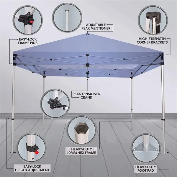 10 x10 Inches Folding Tent with Full Back Wall