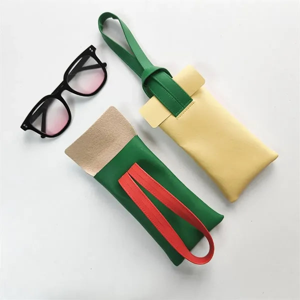 Leather Sunglasses Glasses Pouch Case Organizer Soft Bag