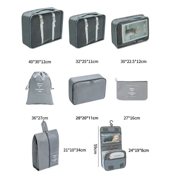 Packing Cubes for Suitcase 8 Set Lightweight Travel Bags
