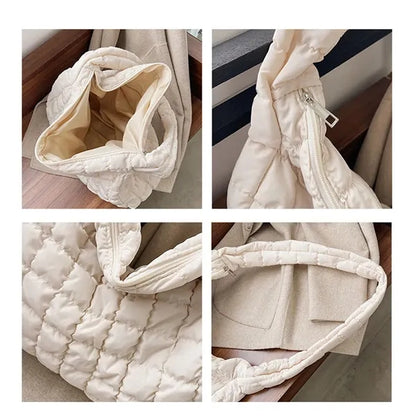 Soft Tote Large Carryall Puffer Light Shoulder Bag