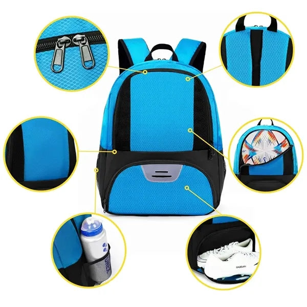 25L Soccer Ball & Shoe Compartment Sports Backpack