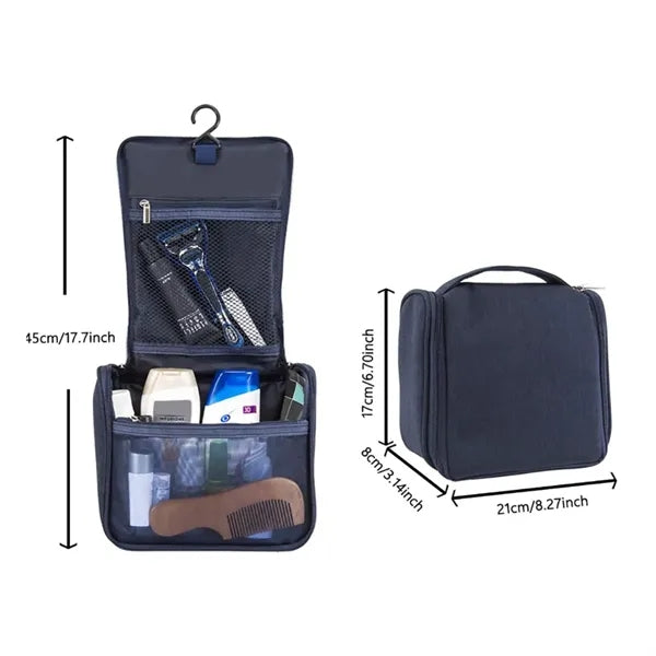 Customizable Hanging Travel Toiletry Bag with Hook