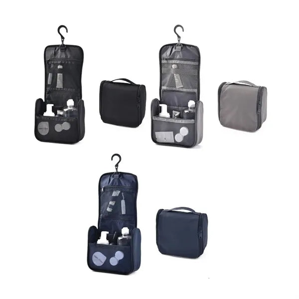 Customizable Hanging Travel Toiletry Bag with Hook
