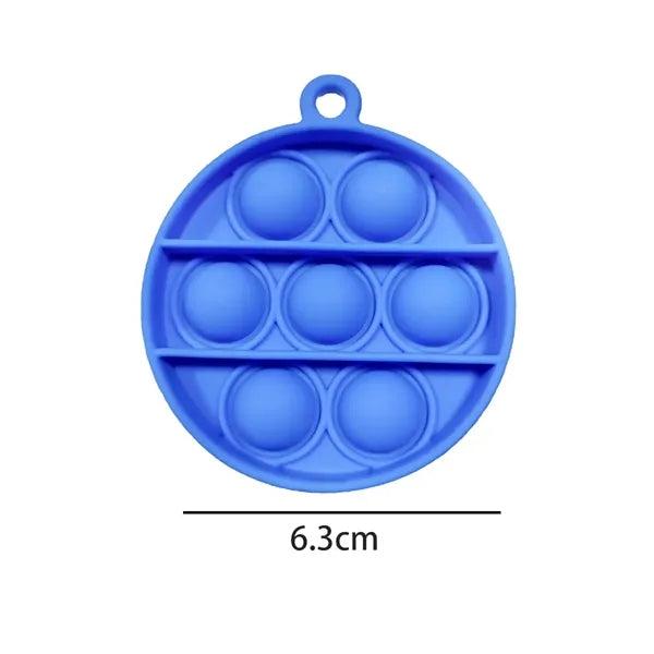 Round Pop Bubble Fidget Sensory Toy Keychain