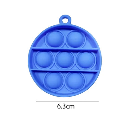 Round Pop Bubble Fidget Sensory Toy Keychain