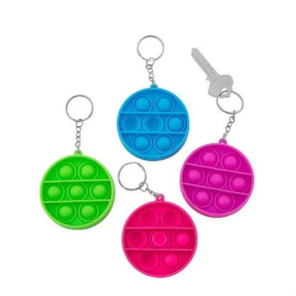 Round Pop Bubble Fidget Sensory Toy Keychain