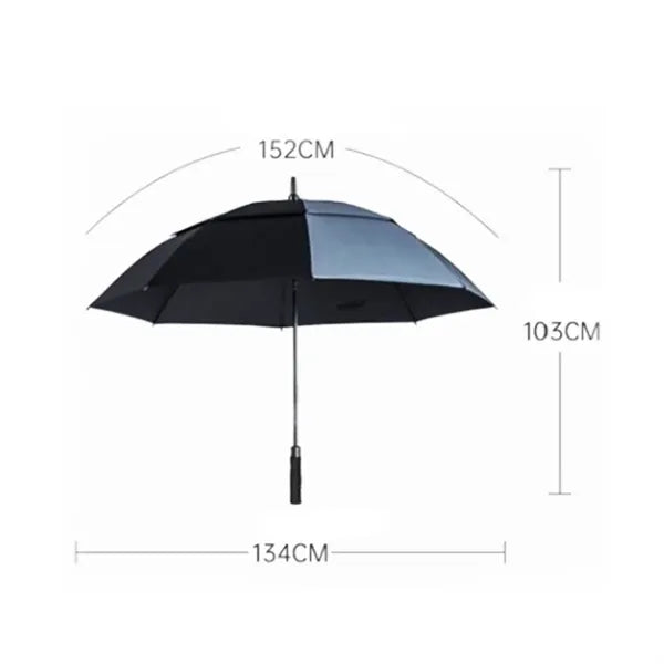 Double Canopy Vented Golf Umbrella for Wind Resistance