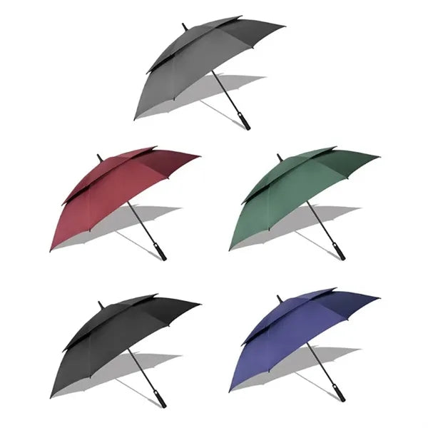 Double Canopy Vented Golf Umbrella for Wind Resistance