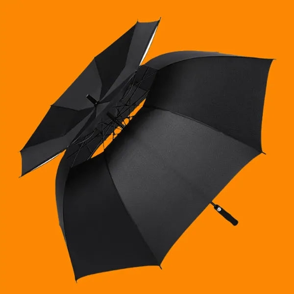 Double Canopy Vented Golf Umbrella for Wind Resistance